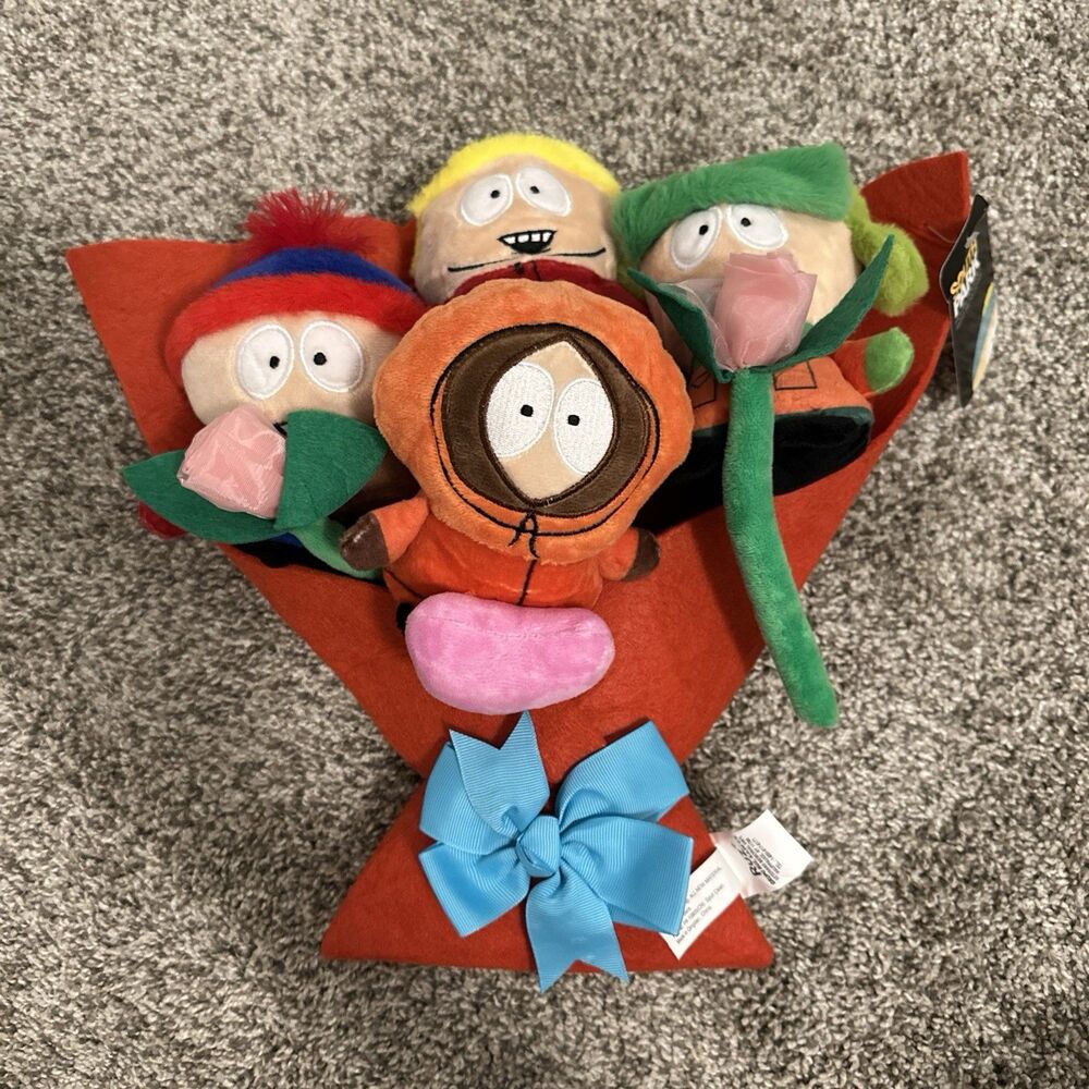 2026 Valentine's Day Stan Kyle Kenny & Cartman 13-Inch Plush Bouquet New